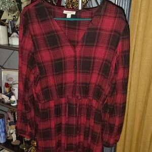 Knox Rose Red and Black Plaid Maxi Dress